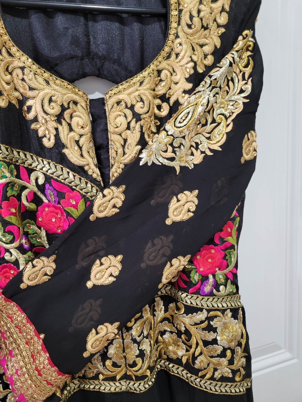 New Boho Anarkali Embroidered & Beaded Tunic Kurta Top XS/S - Picture 9 of 13